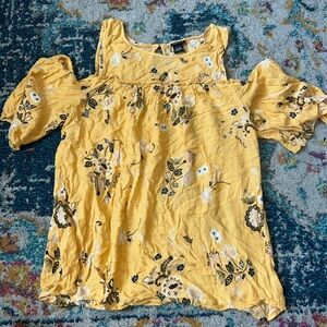 Torrid Yellow Floral Blouse